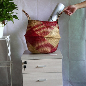 Red Color Rattan Basket