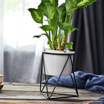White Plant pot with stand